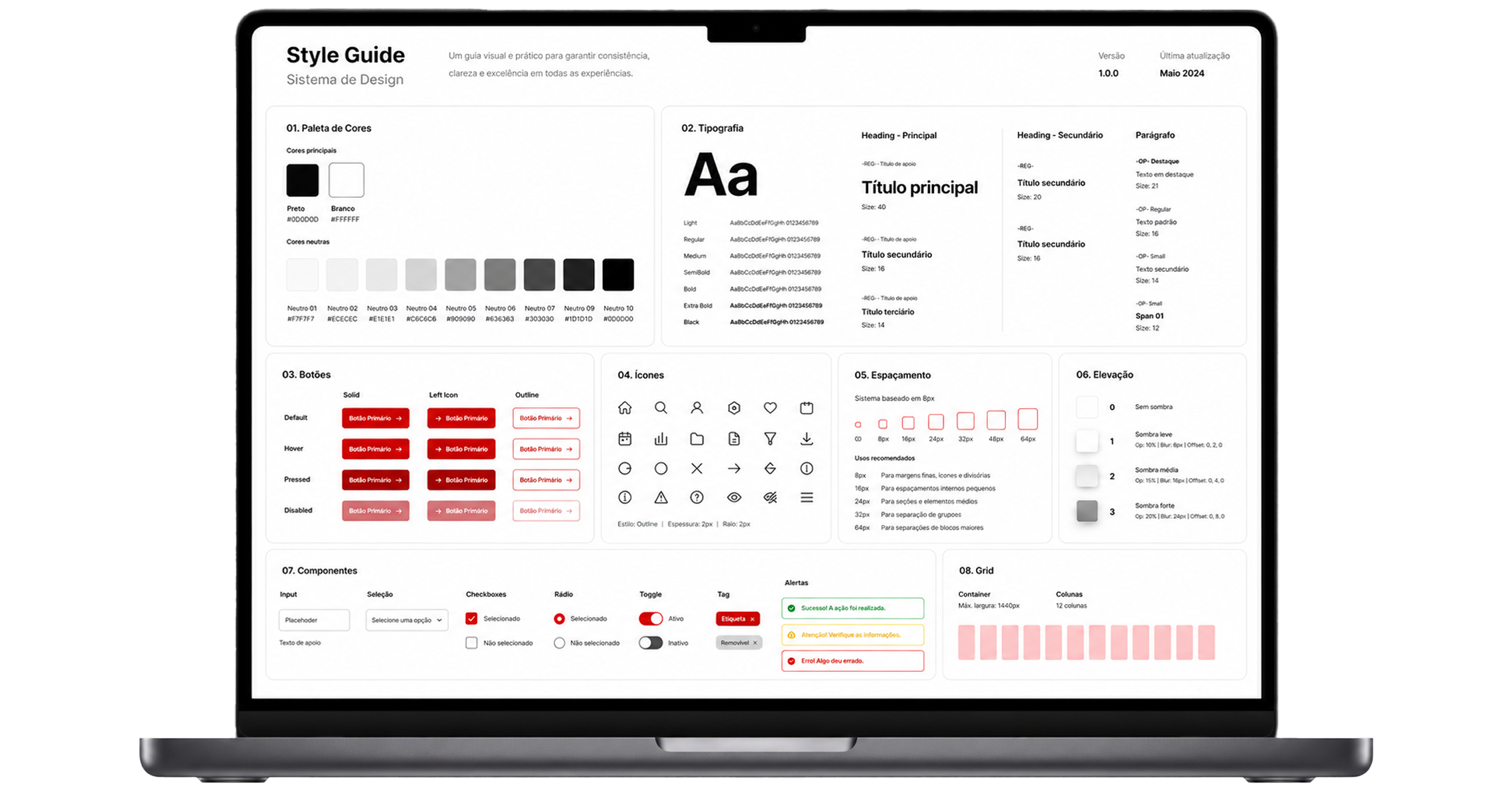 Sistema digital para criação em escala — composição visual do case